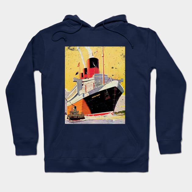 Poster Retro Ship Vintage Cruise Vessel Hoodie by Jose Luiz Filho